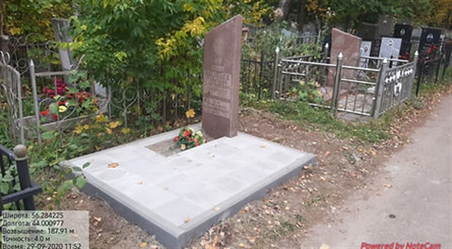 Восстановленный воинский мемориал, гранитные плиты
